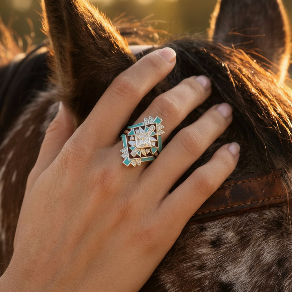 Chief's Crown Ring - Moissanite