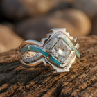 Cascading Ridges Ring - Moissanite