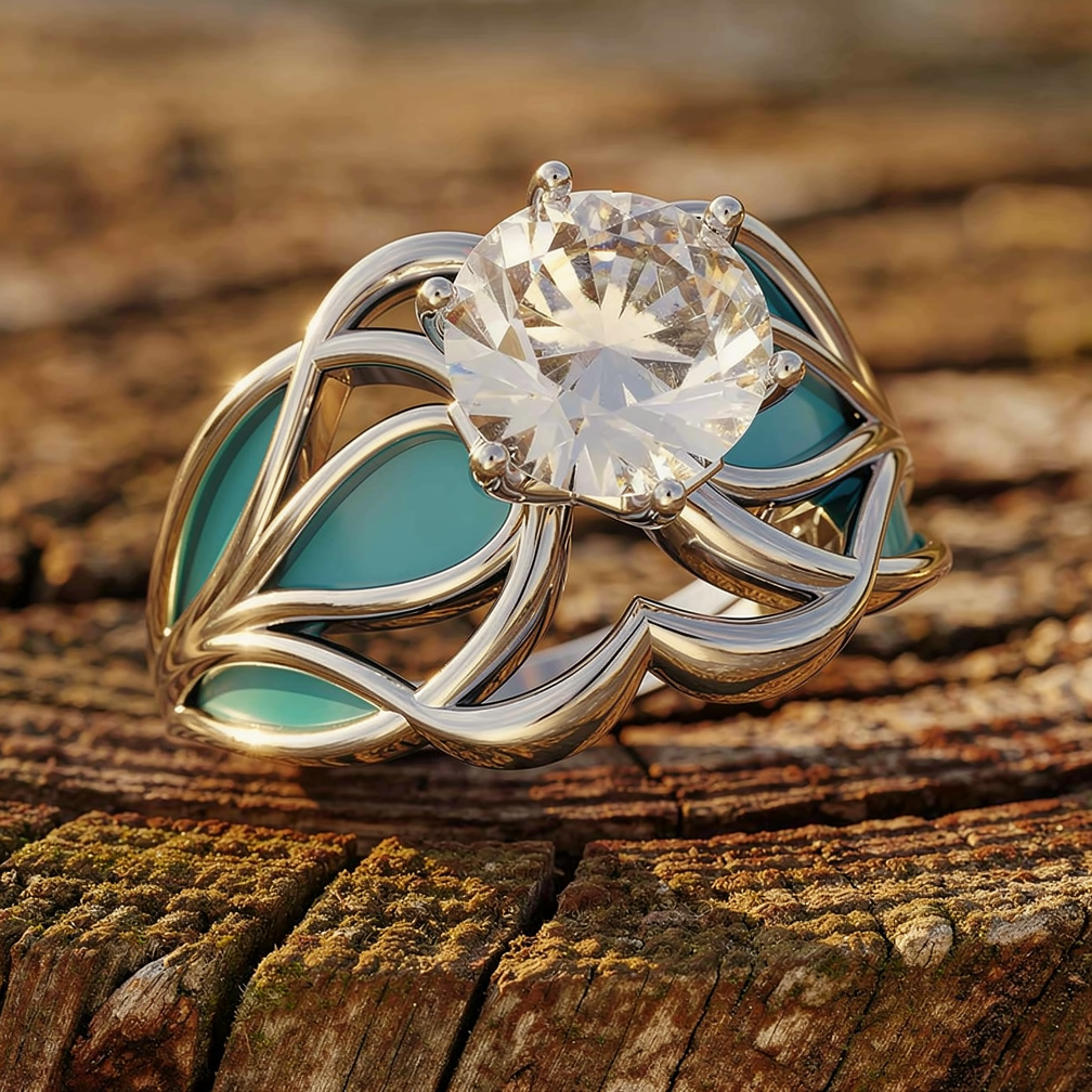 Wild Surges Ring - Moissanite