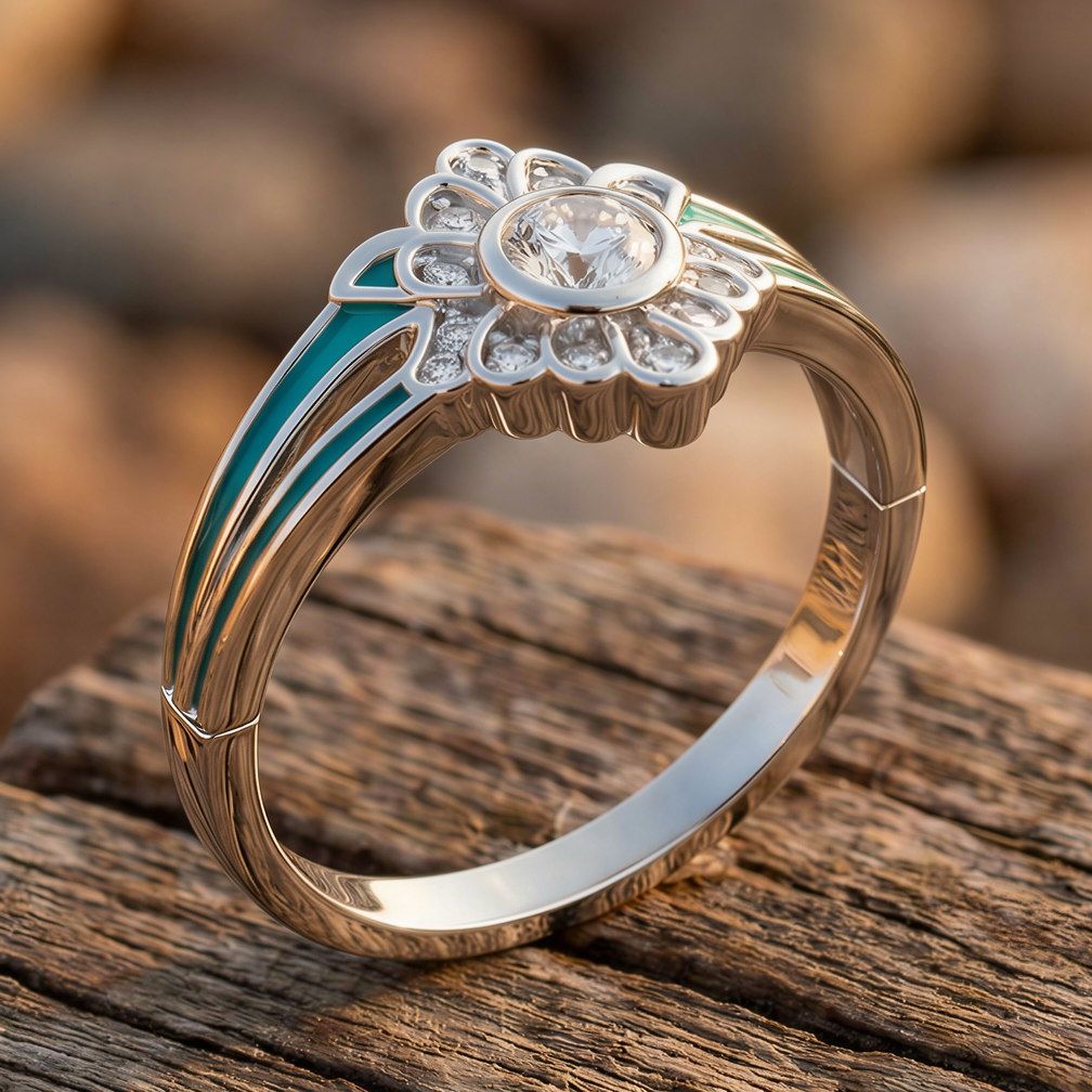 Desert Bloom Ring - Moissanite