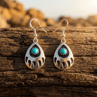 Bohemian Turquoise Teardrop Drop Earrings