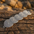 Boho Silver Filigree Scallop Shell Bracelet