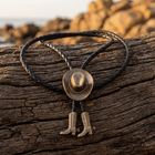Cowgirl Western Turquoise Bolo Tie Necklace