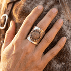 Vintage Gold Sunflower Statement Ring