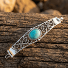 Exquisite Turquoise Blue Stone Bangle Bracelet