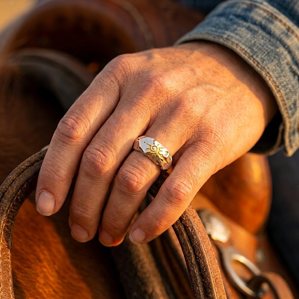 Bohemian Gold Sun Filigree Ring