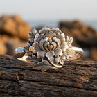 Vintage Silver Filigree Flower Open Ring