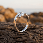 Vintage Daisy White Gold Plated Ring