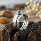 Bohemian Turquoise Wide Band Alloy Ring