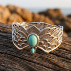 Boho Gold Turquoise Wing Bracelet