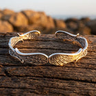 Gold Silver Wing Cuff Bracelet