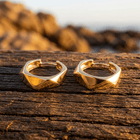 Minimalist Geometric Gold Triangle Earrings