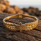 Gold Plated Filigree Flower Leaf Bracelet