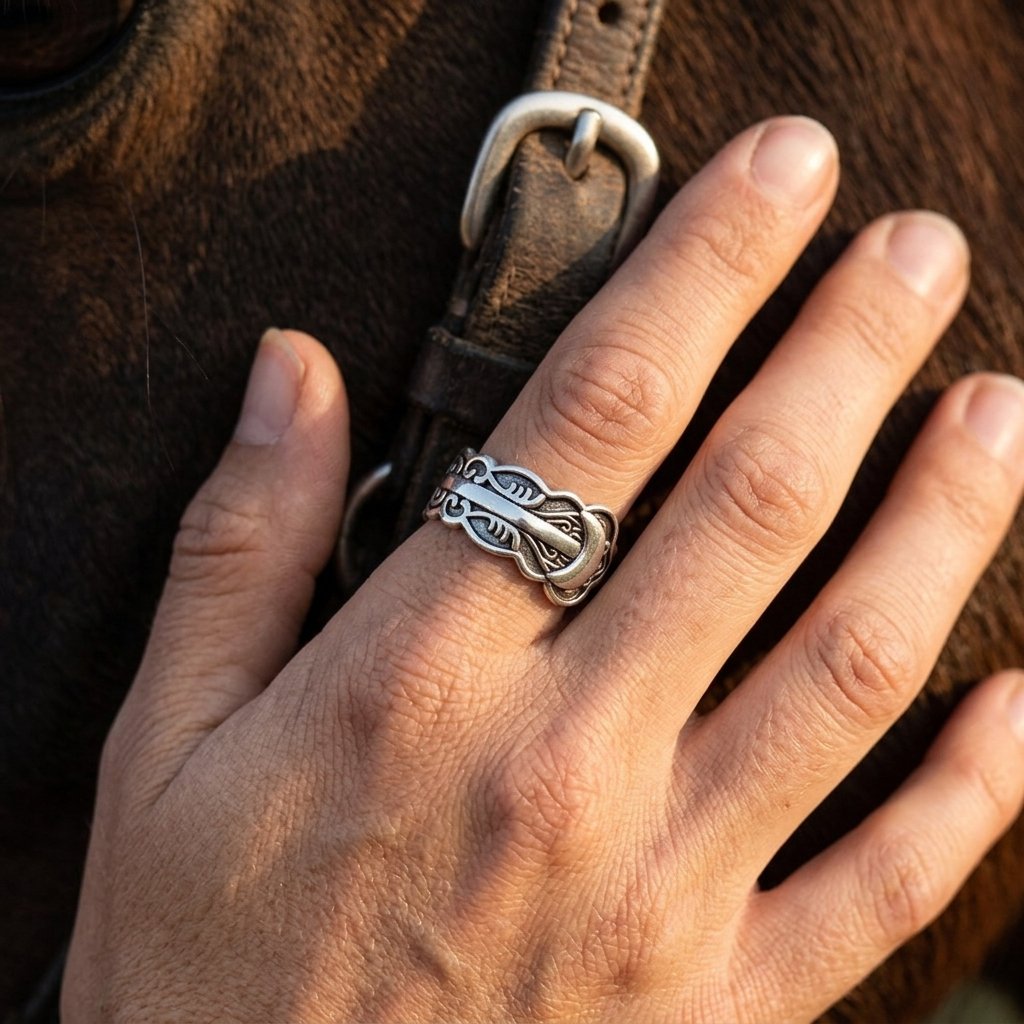 Bohemian Silver Filigree Moon Ring