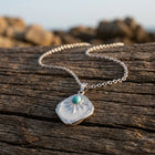 Boho Silver Turquoise Shell Necklace
