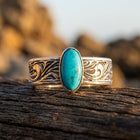 The Engraved Meadow Turquoise Ring