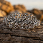 Vintage Silver Hollow Court Style Hair Clip