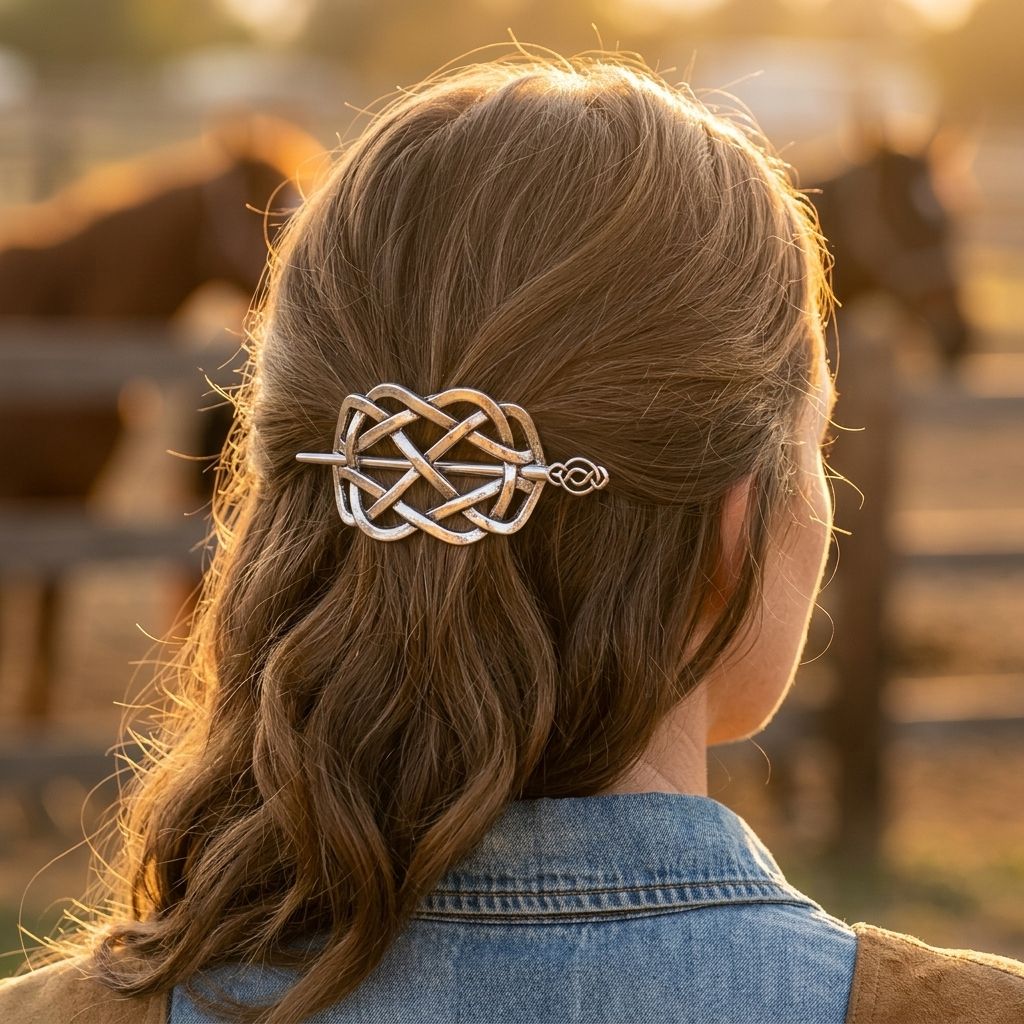 Vintage Gold Rhinestone Flower Hair Clip