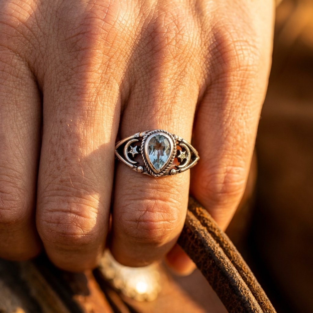 The Dusty Star Teardrop Ring