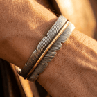 Sterling Silver Feather Comb Bracelet