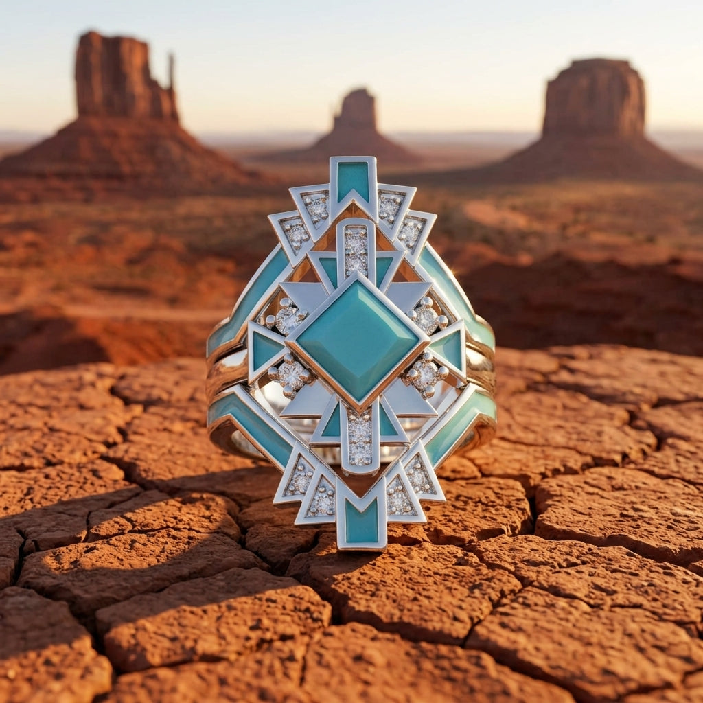 Chief's Crown Ring - Turquoise