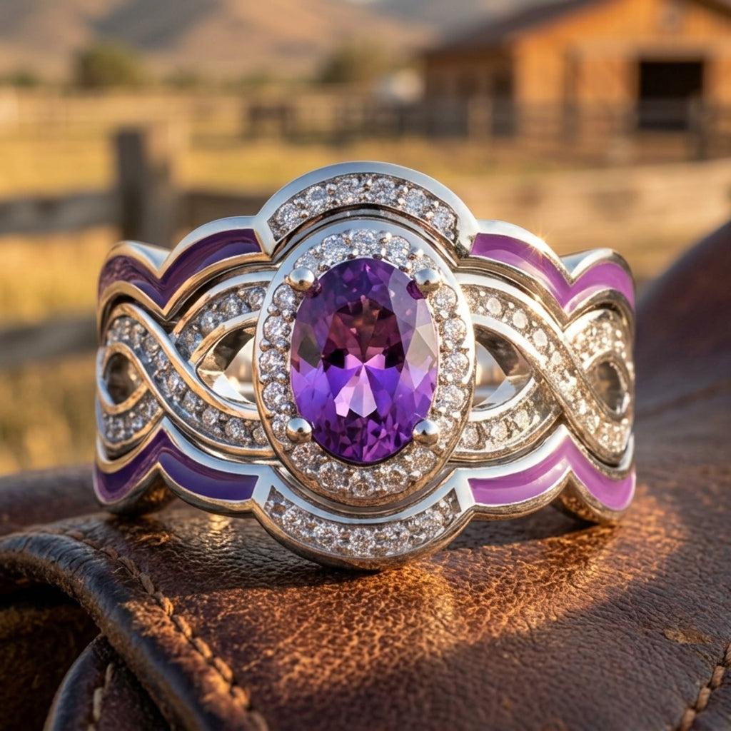 Sunset Canyons Ring - Amethyst