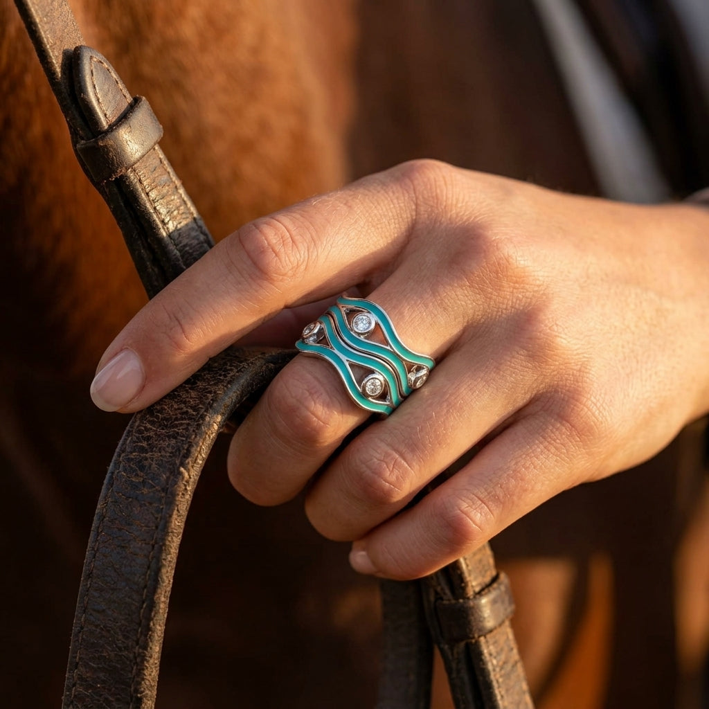 Desert Stream Ring - Moissanite