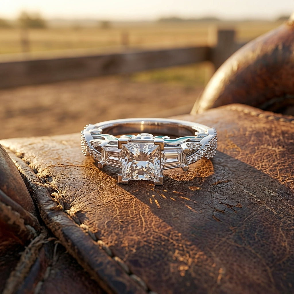 Love Rivet Ring - Moissanite