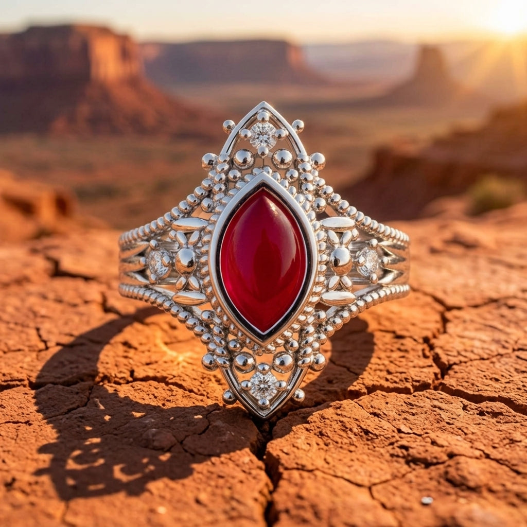 Holy Prayer Ring - Ruby