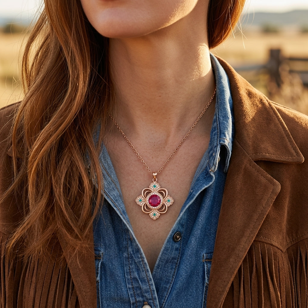 Prairie Insignia Necklace - Ruby