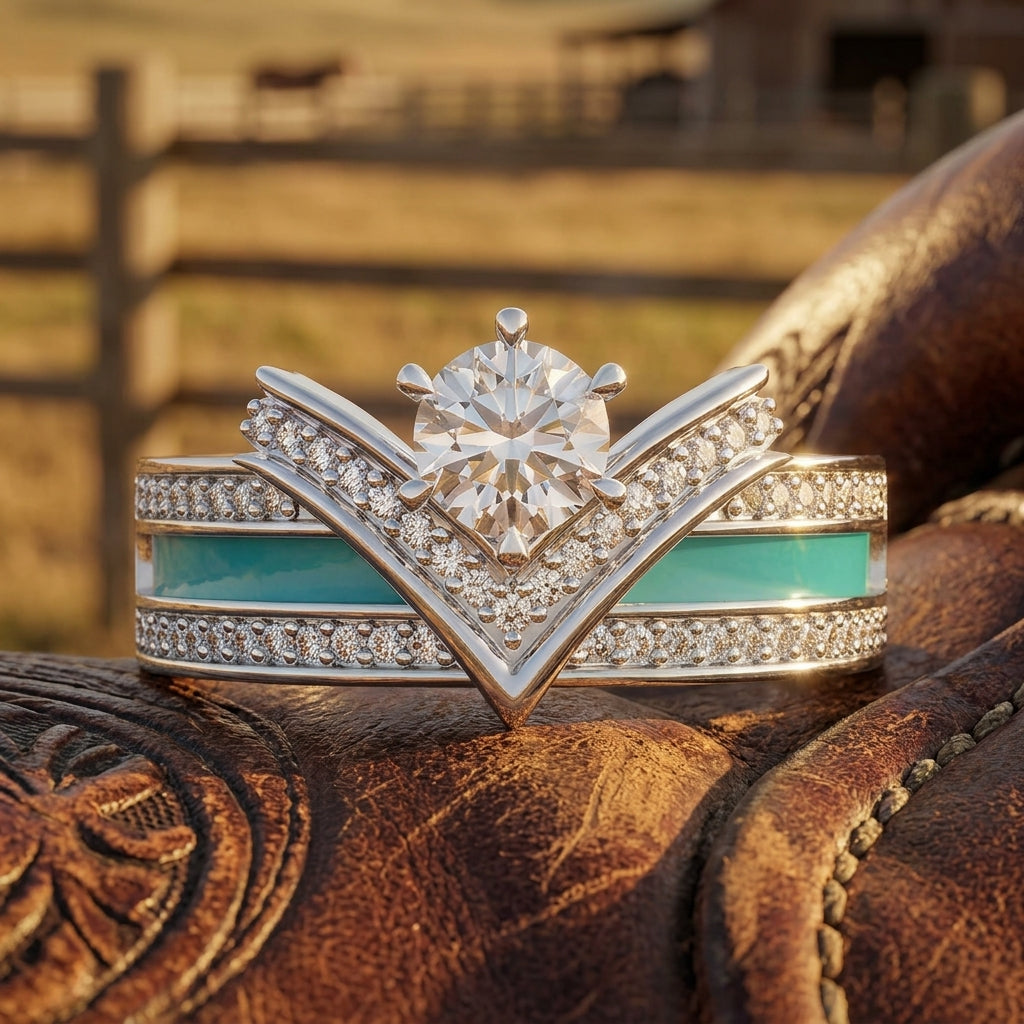 Crowned Noble Ring - Moissanite