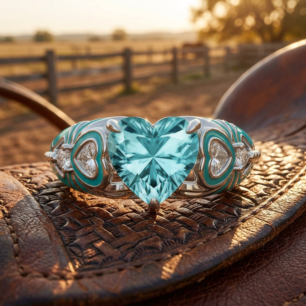 Loyal Heart Ring - Aquamarine