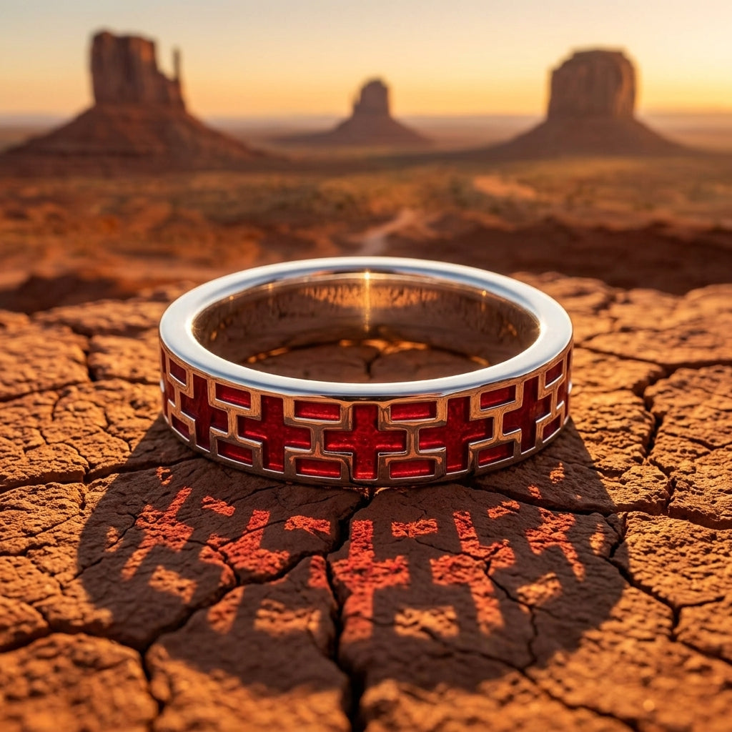 Stacked Edge Ring - Red