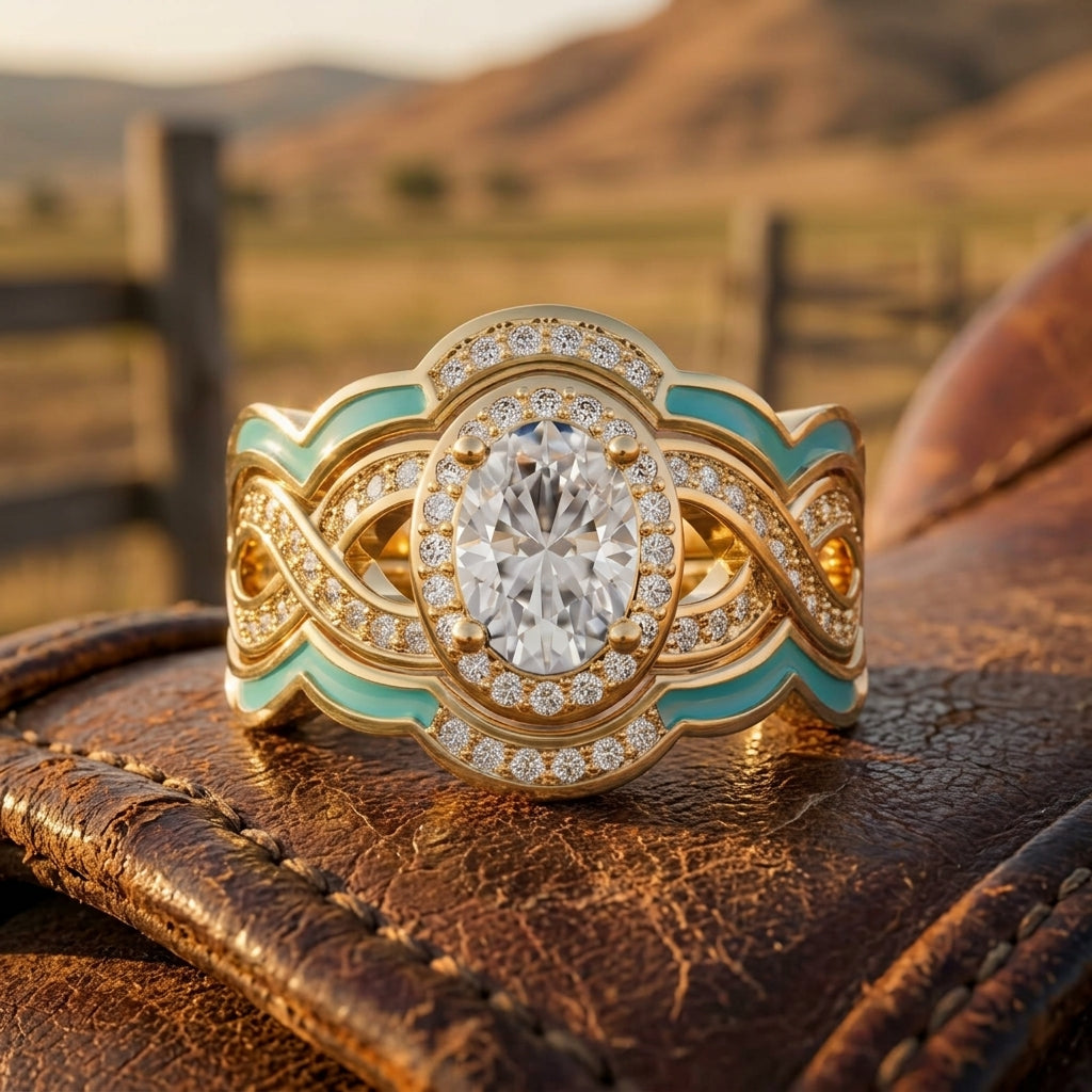 Sunset Canyons Ring - Moissanite & Gold