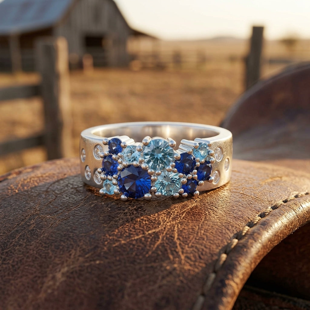 Reef Reverie Ring - Sapphire ＆ Aquamarine