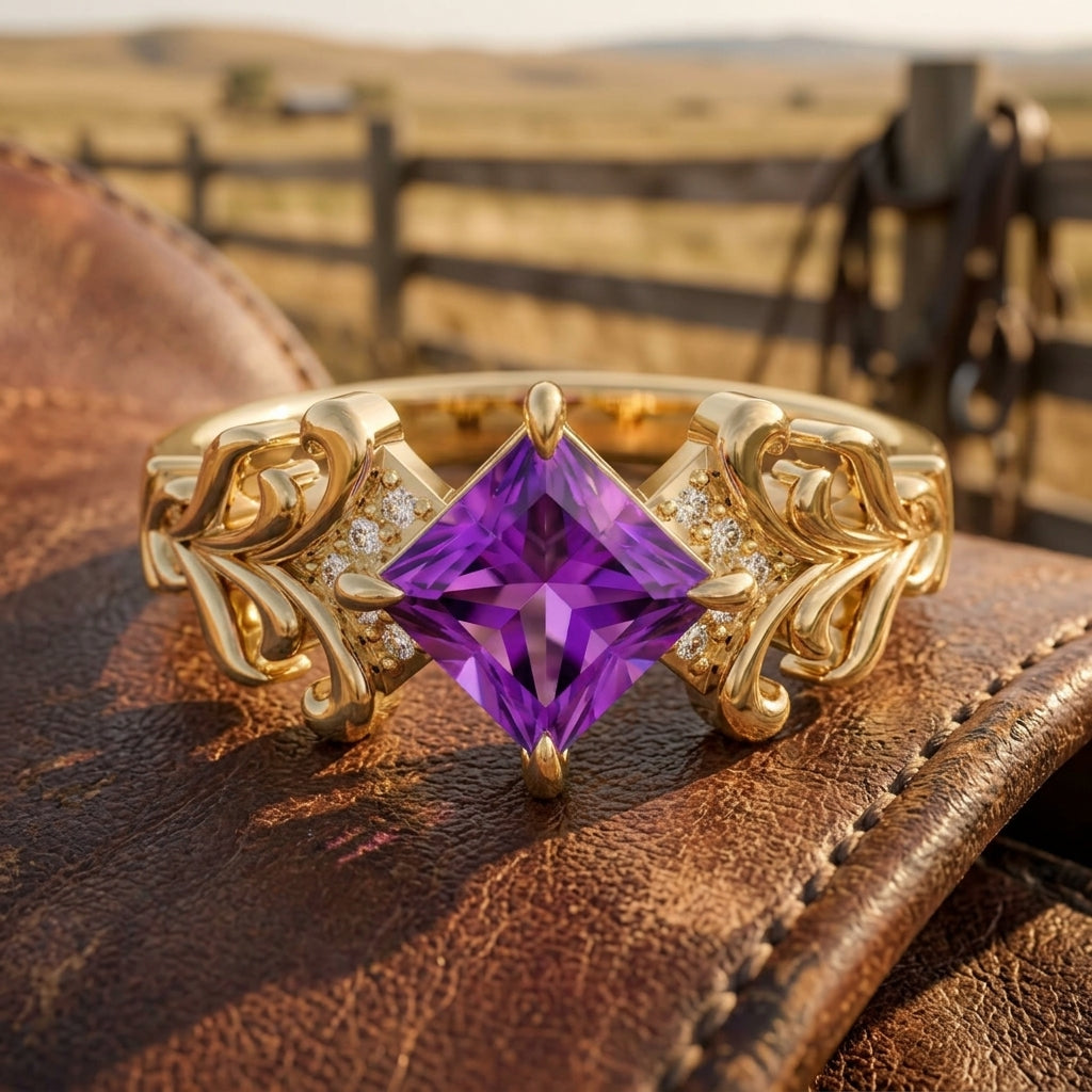 Sunspire Glow Ring - Amethyst