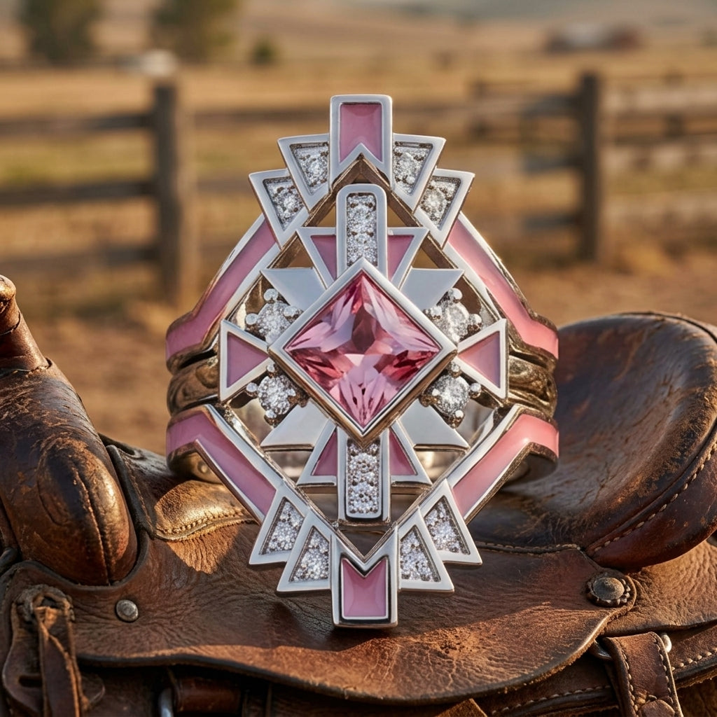 Chief's Crown Ring - Rose Quartz