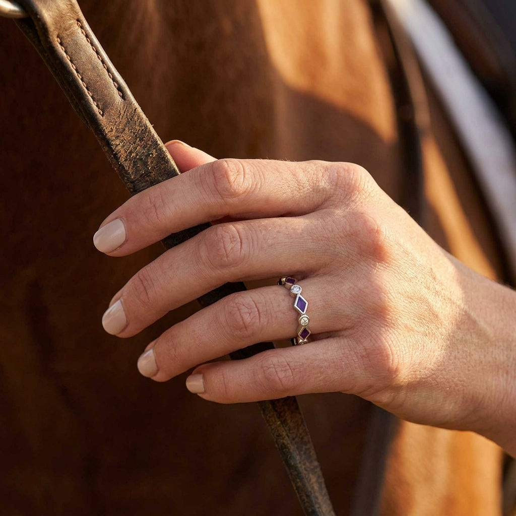 Silent Geometry Ring - Purple