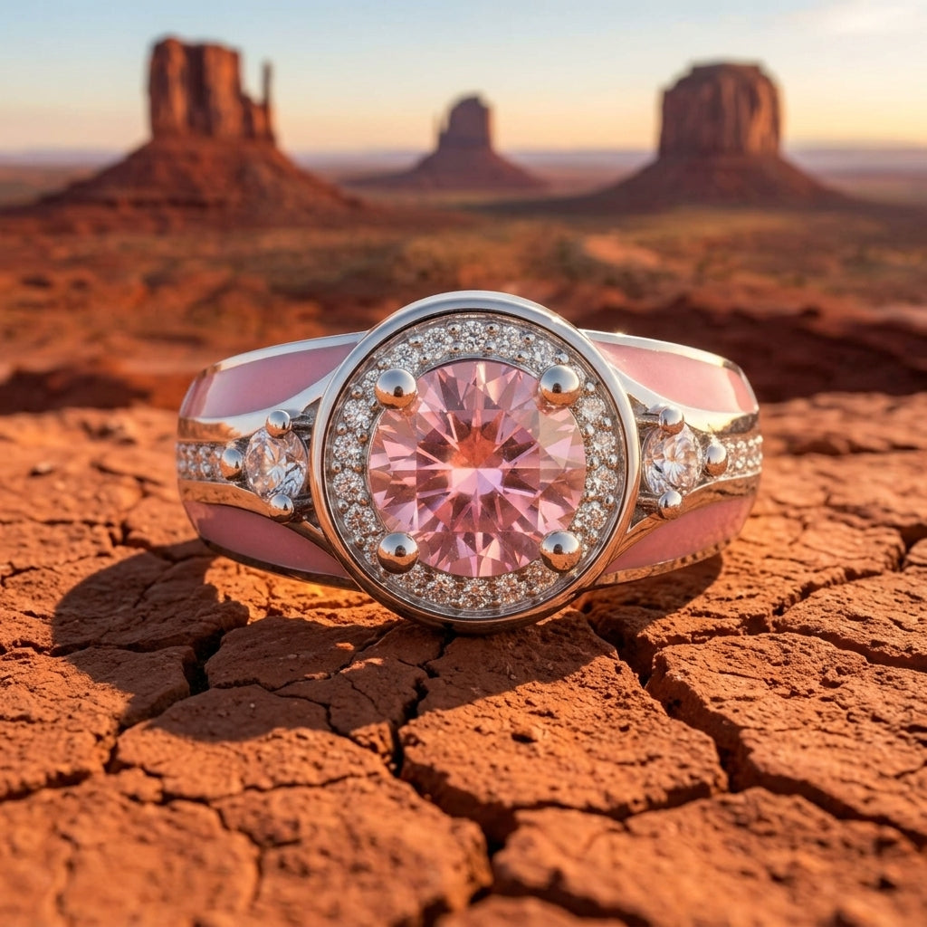Brave Belt Ring - Rose Quartz