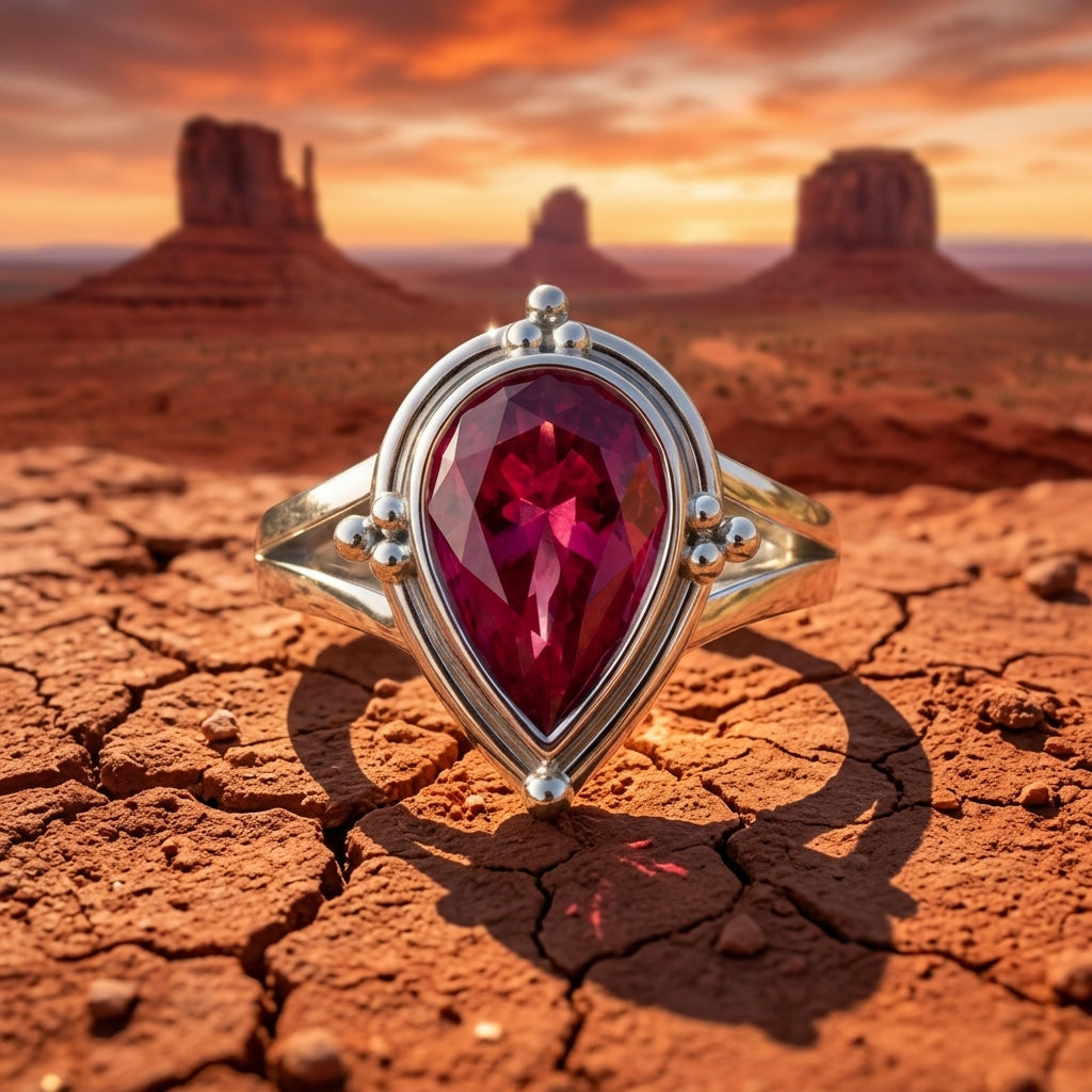 Desert Tears Ring - Ruby