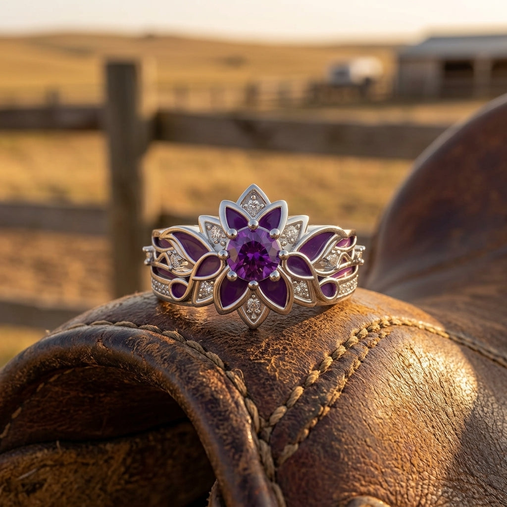 Garden Orchestra Ring - Amethyst & Purple