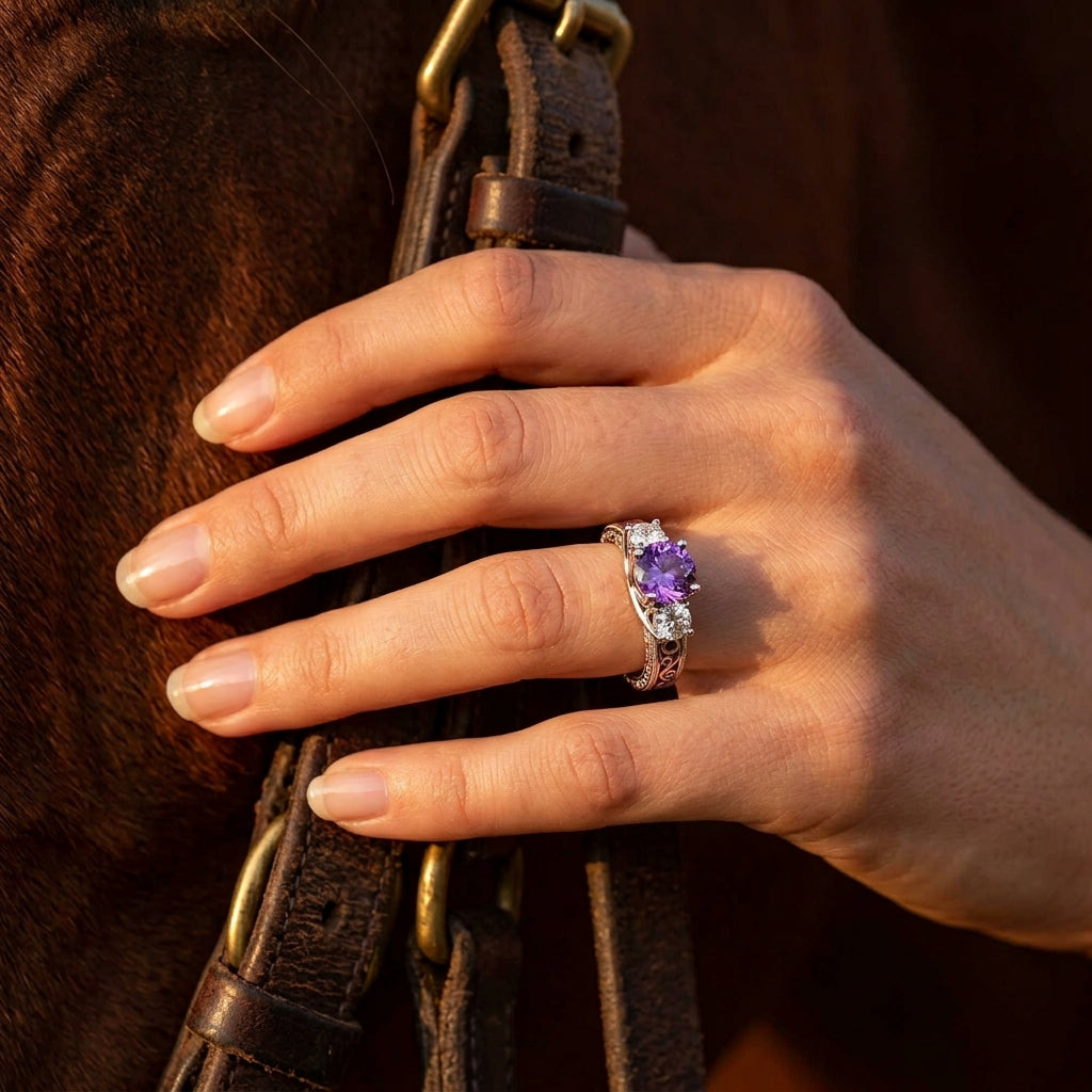 Century Romance Ring - Amethyst
