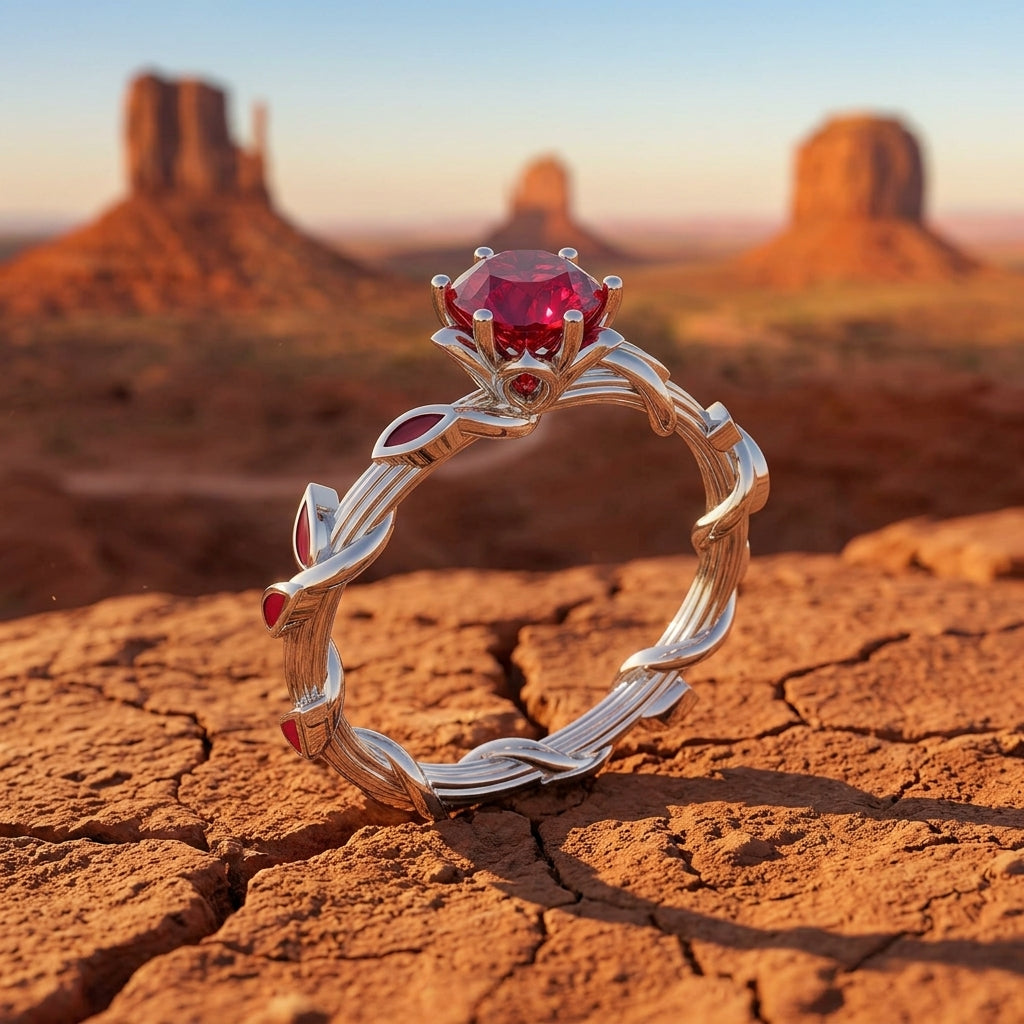Promise Rose Ring - Ruby