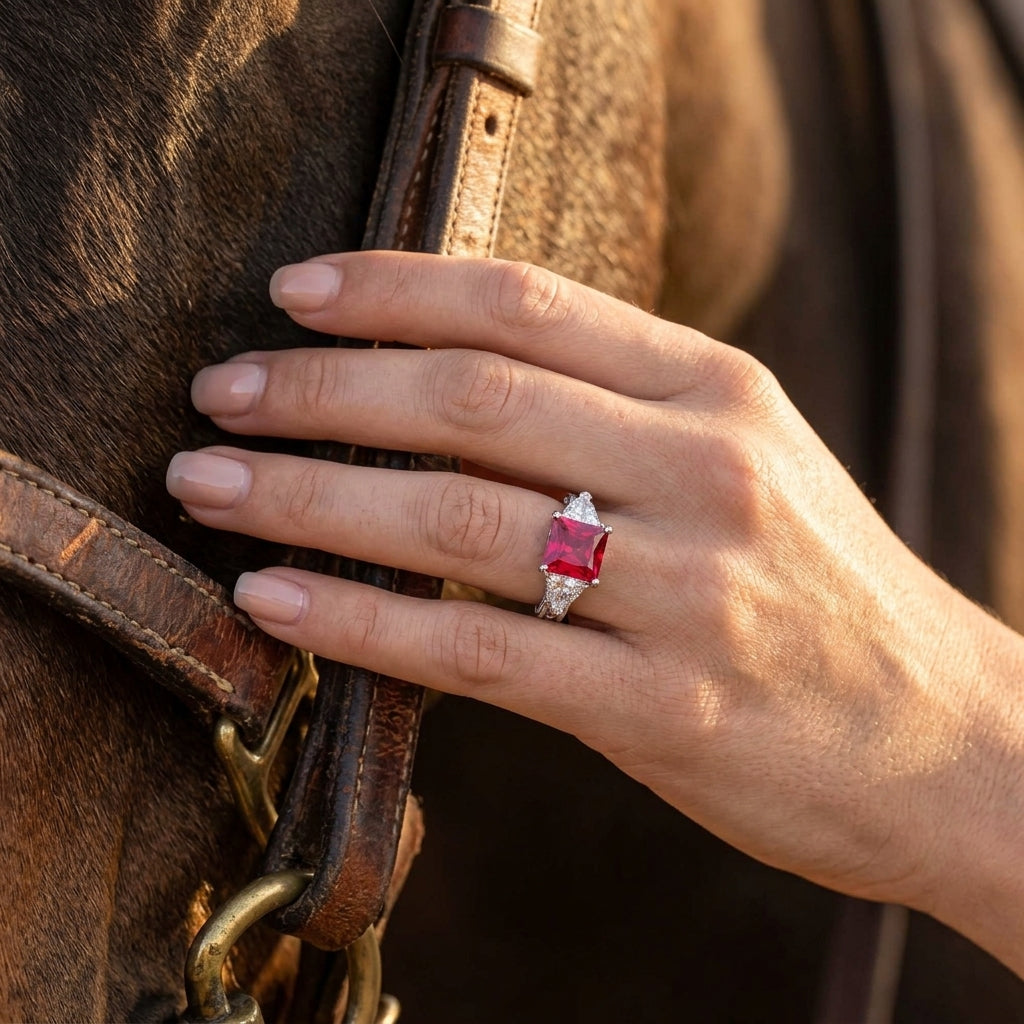 Tidal Embrace Ring - Ruby