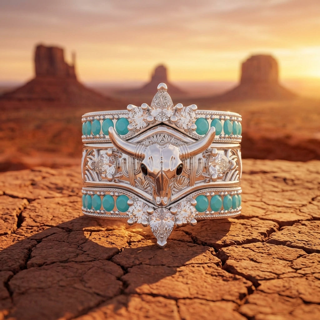 Longhorn Mesa Stacking Ring - Turquoise