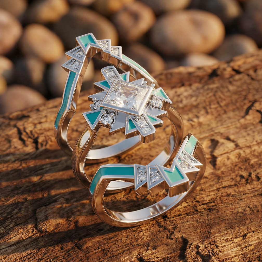 Chief's Crown Ring - Moissanite