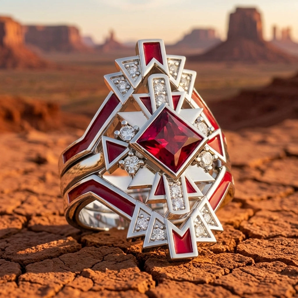 Chief's Crown Ring - Ruby