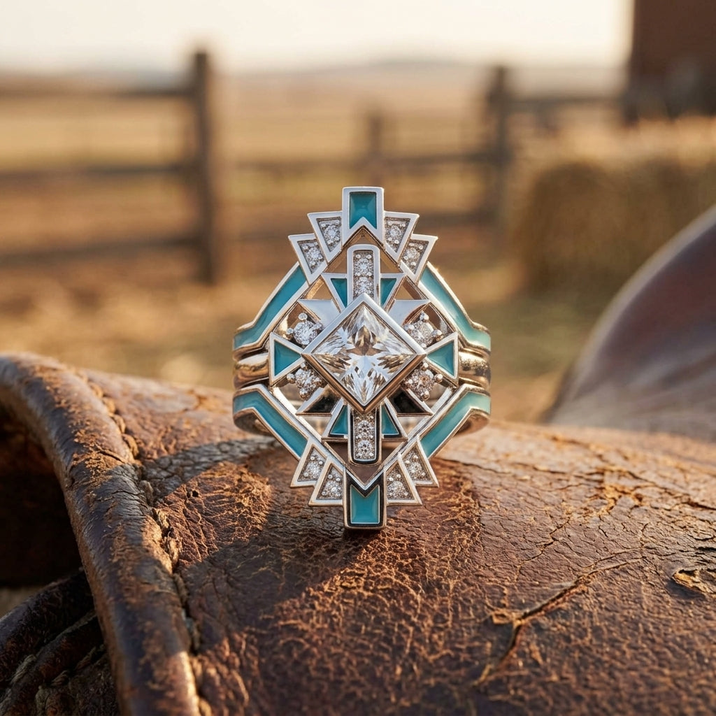 Chief's Crown Ring - Moissanite