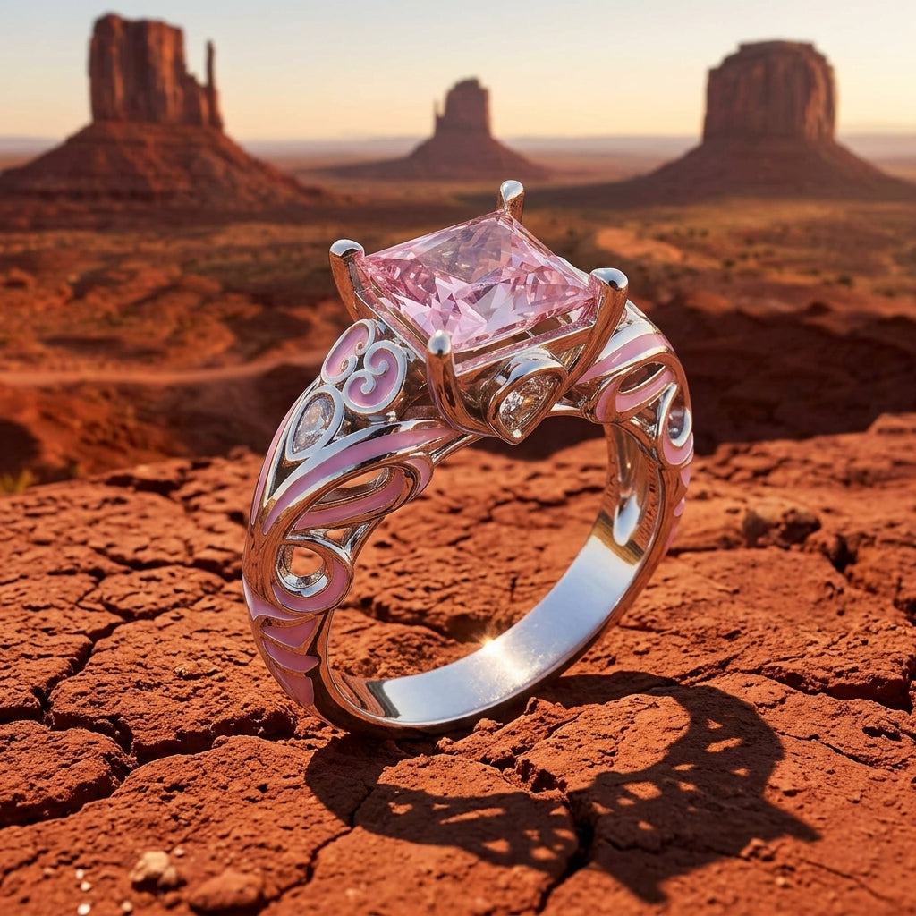 Rosemary's Loyalty Ring - Rose Quartz