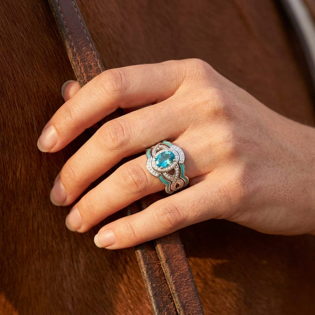 Sunset Canyons Ring - Aquamarine